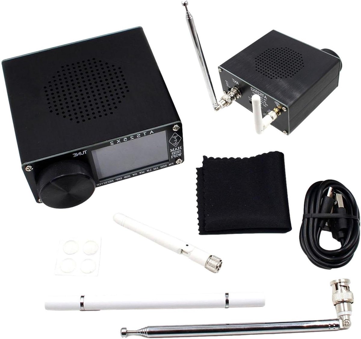 Kortegolf Radio - Ontvanger FM - Luisterplezier - Kleuren Touchscreen - 11.1x10.2x4.7cm - Aluminium
