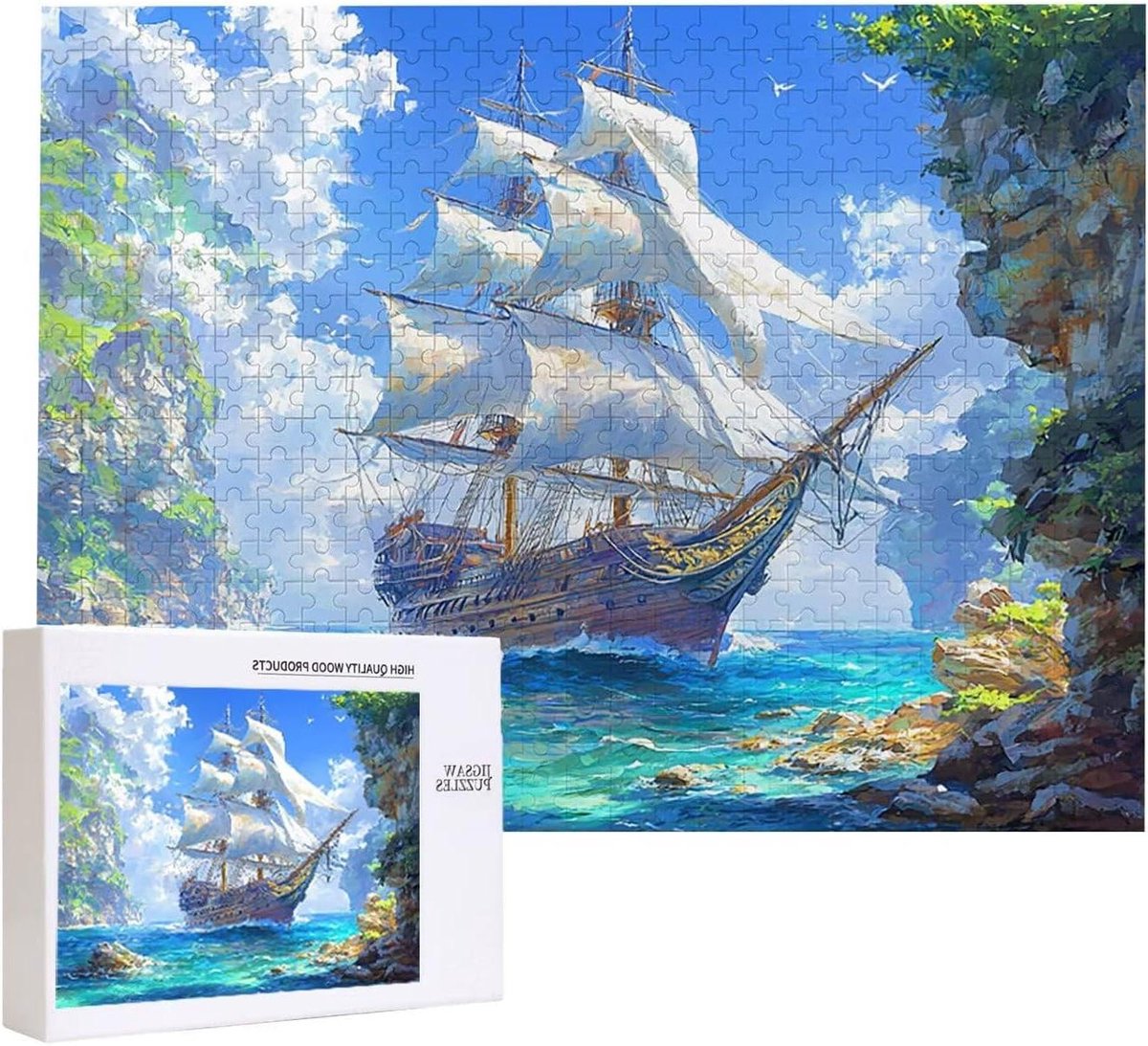 Legpuzzel - Puzzelspel - Ontspanning thuis - Natuurlijk hout - 3000 stukjes - Multicolor