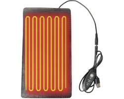 Verwarmingsmat Reptielen - Terrariumverwarmer Onder - Klimaatbeheersing Dieren - Drie Temperatuurstanden - 22x15 cm - Zwart