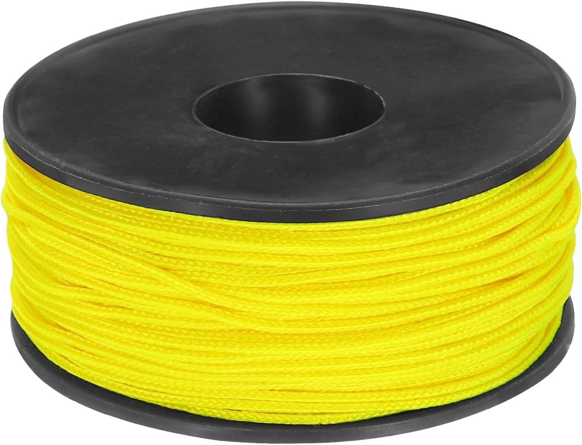 Sterke Micro Paracord Touw van 1.17mm x 50m - Ideaal voor Hiking, Kamperen en DIY Projecten - Lemon Geel