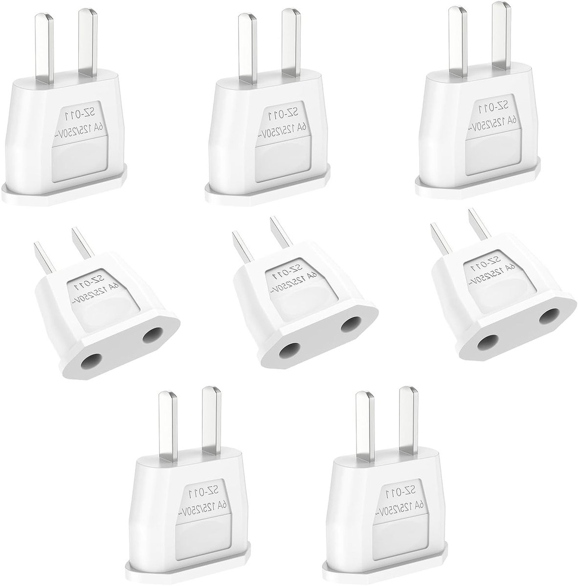 EU naar US adapter set met 8 stuks - universele reisadapter voor wereldwijde aansluiting