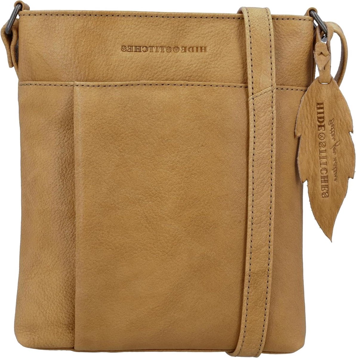 Leren Schoudertas - Handtas Dames - Dagelijks Gebruik - Verstelbare Band - 17 x 2 x 20 cm - Bruin