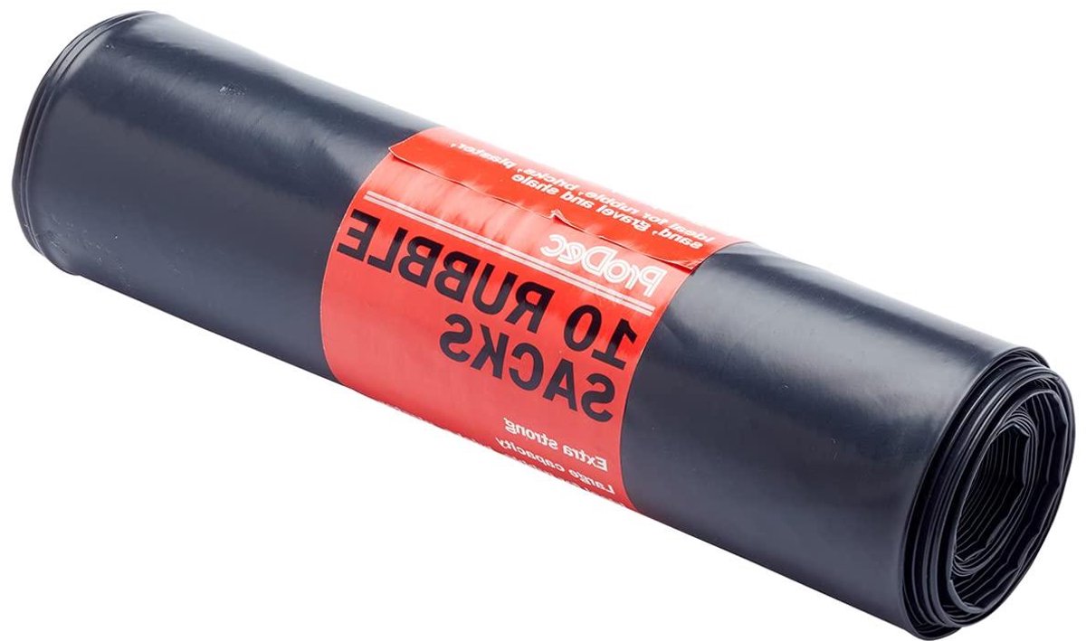 Vuilniszakken - Afvalzakken puinzakken - Afval verwerken - Scheurbestendig herbruikbaar - 75 liter 10 stuks - Zwart