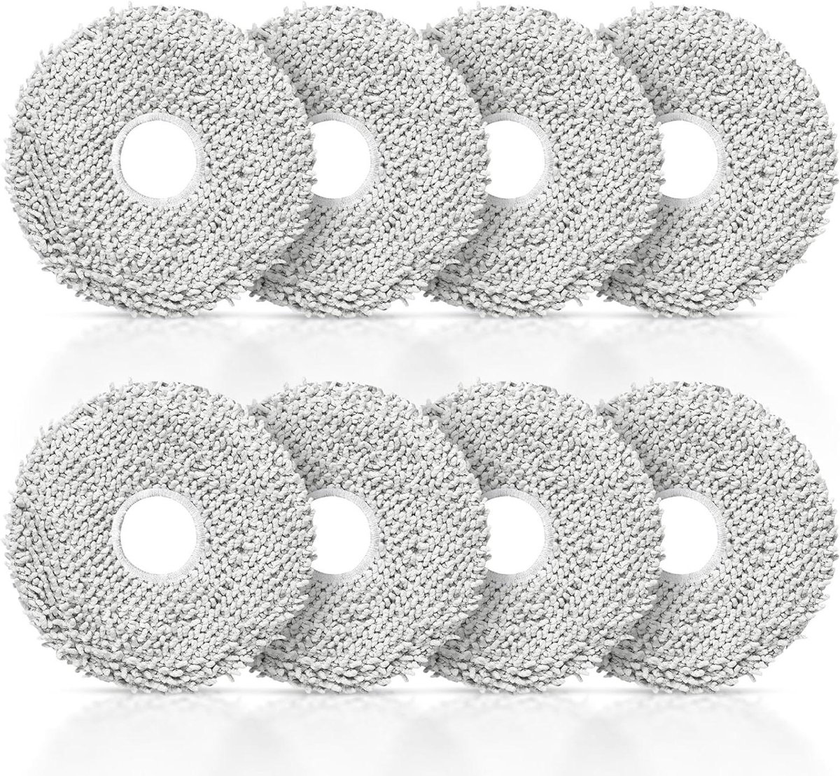 Reserve Wisdoeken - Microvezel Pads - Robotstofzuiger Onderhoud - Hoge Waterabsorptie - 8 Stuks - Grijs