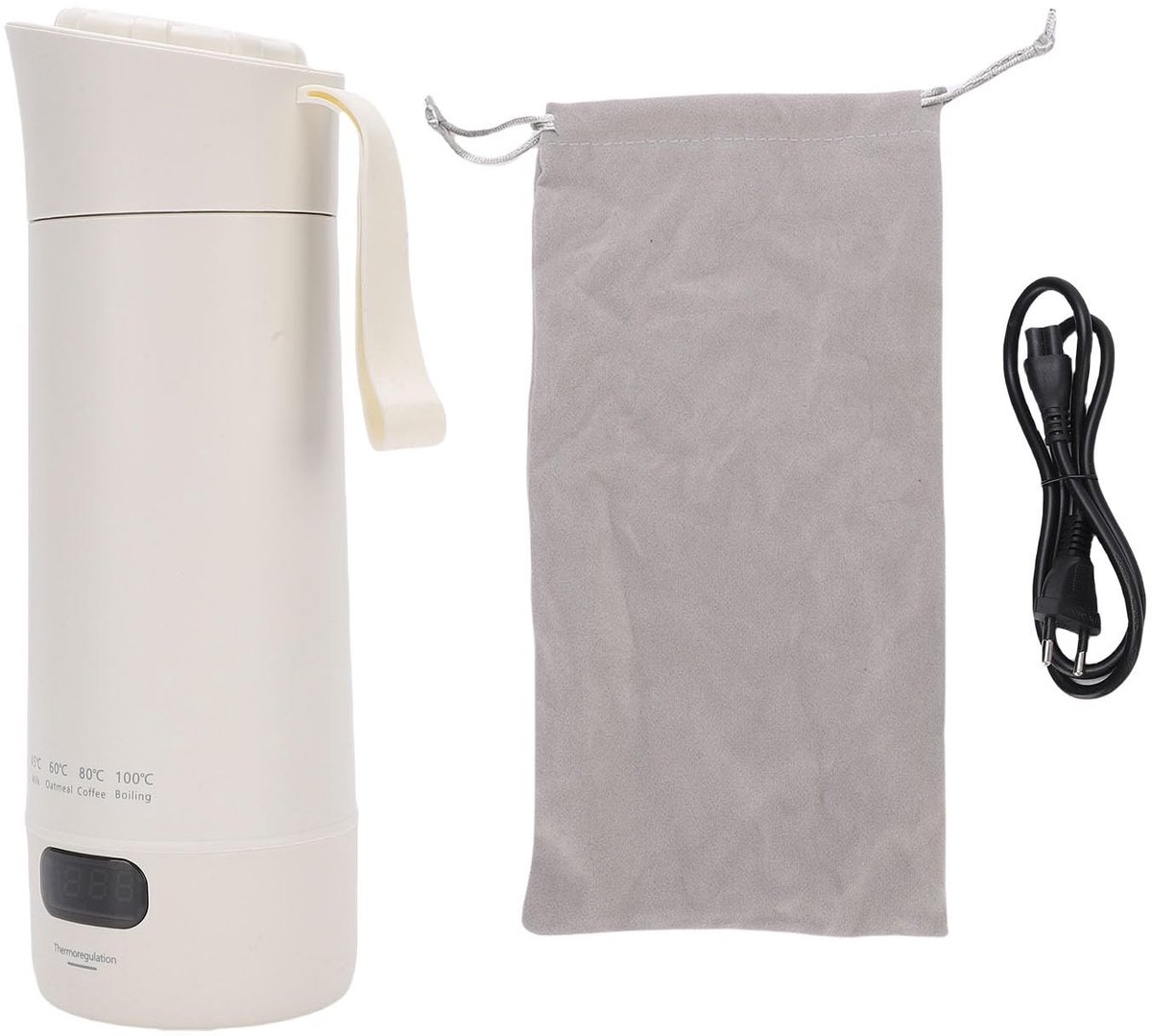 Allecto - Qcwwy Draagbare Elektrische Waterkoker 400ml - Snelle Verhitting 300W - Ideaal voor Reis en Kamperen