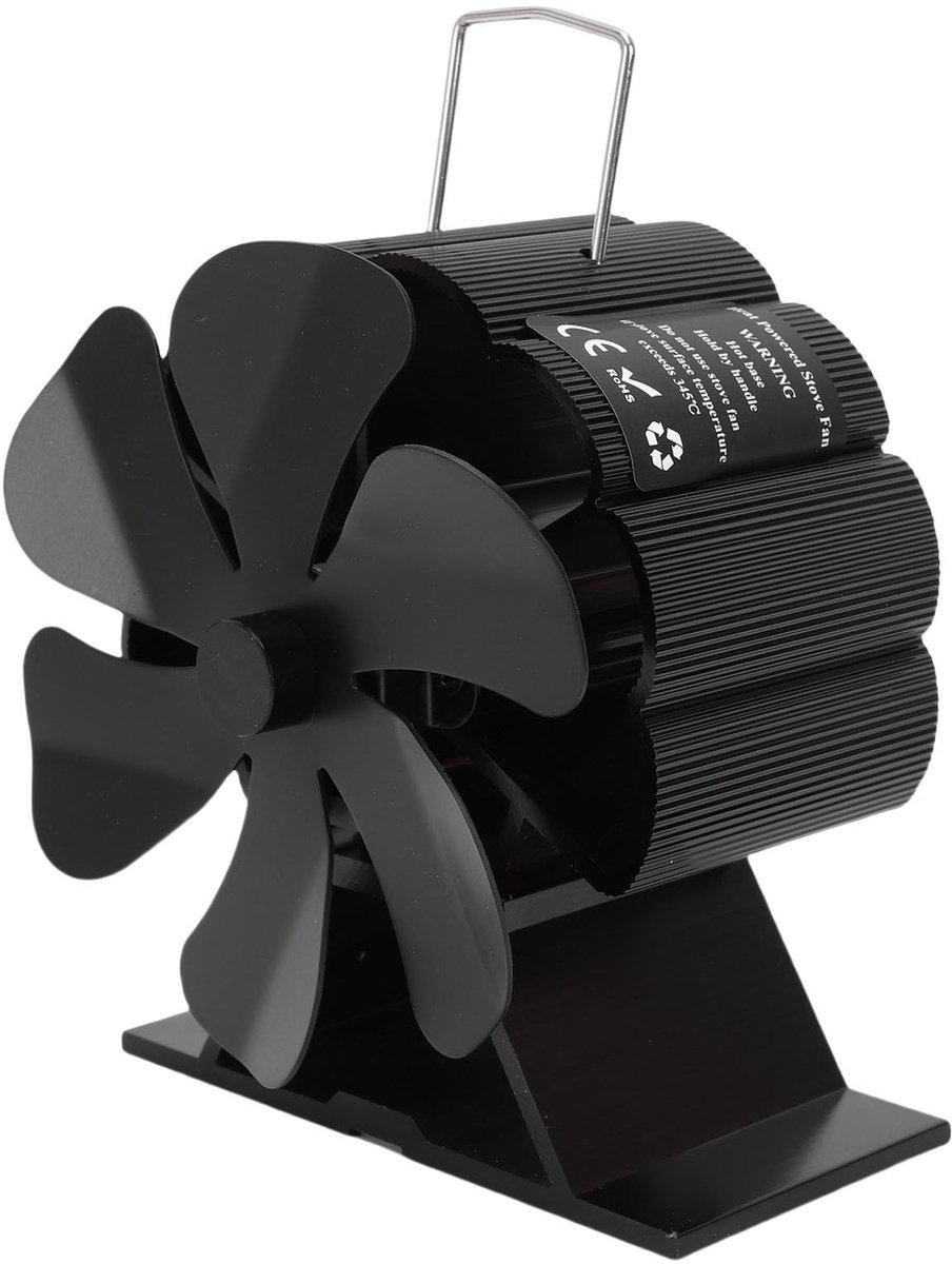 Allecto - Qcwwy Houtkachel Ventilator - Energiezuinige Warmte Aangedreven Ventilator voor Binnen en Buiten