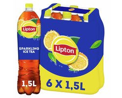 Lipton Ice tea pétillant 1,5 litre par bouteille PET, rétractable 6 bouteilles