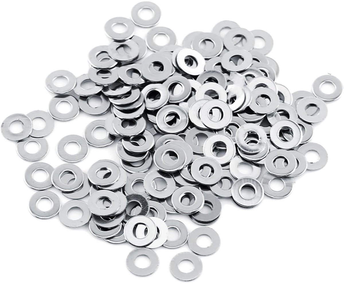 Allecto - Ronde Platte Ringen Set - 100 Stuks - RVS Assortiment - M3 tot M10 - Ideaal voor Reparatie - Hoogwaardige Kwaliteit - Geschikt voor Meerd...
