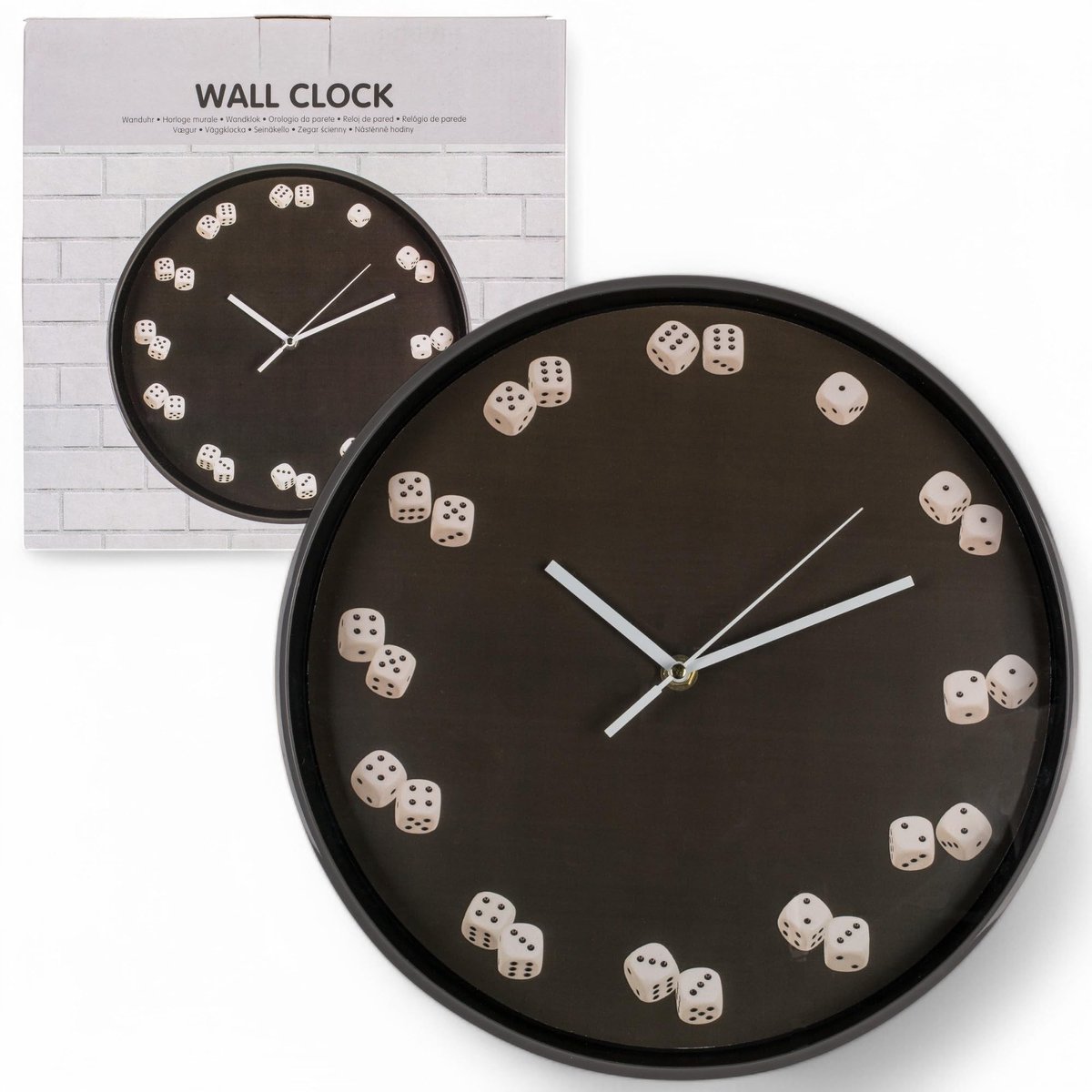 SVGCommerce - Wandklok - Grappige designwijzerplaat - Ronde kwartsklok - Ø 29 cm - Analoog - Batterij-uurwerk - Geschikt voor binnen