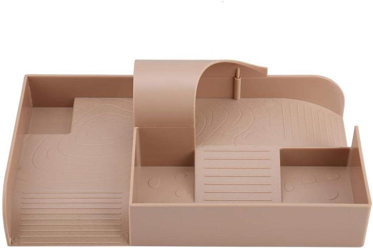Schildpad Platform - Rustterras Aquarium - Terrarium Inrichting - Stevige Klimhelling - 25 x 14 cm - Groen
