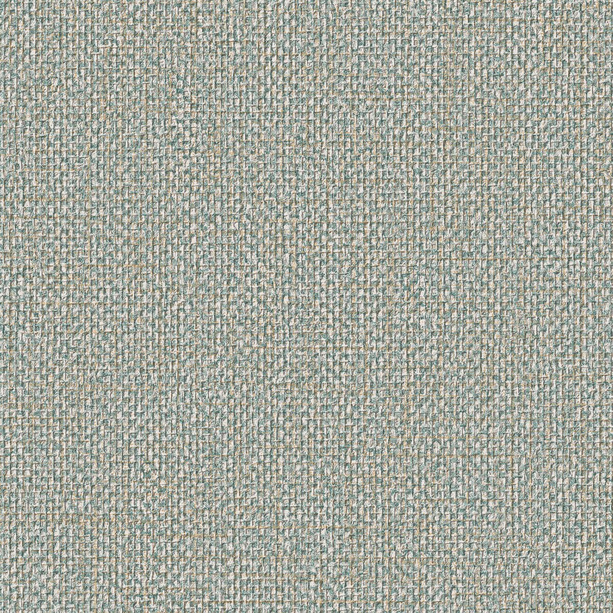 Structuur behang Profhome SA524096-DI vliesbehang hardvinyl warmdruk in reliëf gestempeld in textiel look glanzend blauw petrol blauwgrijs platinagrijs 5,33 m2