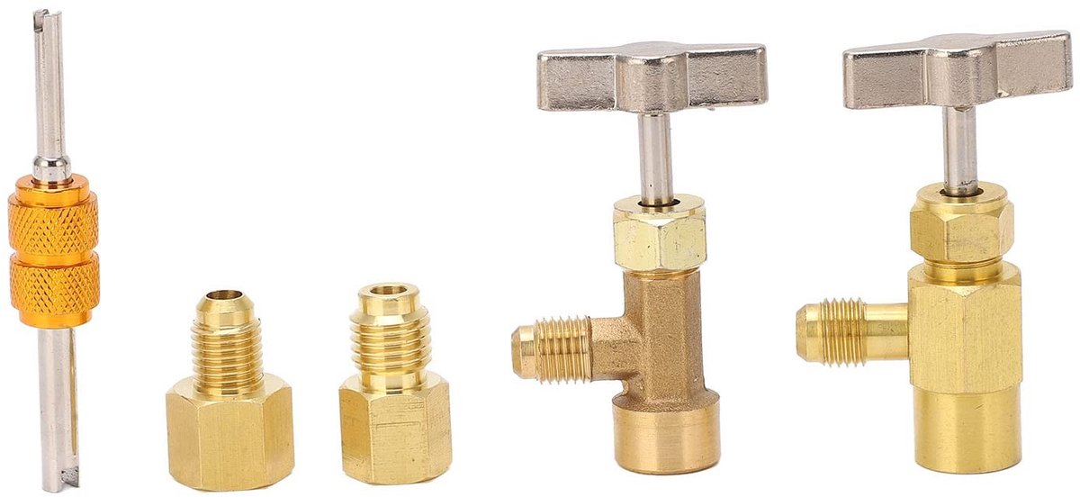 R1234Yf Adapter - Messing Koelmiddel Dispenser met Tankadapter voor Airconditioning