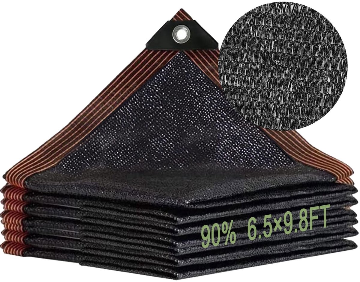 Shade Net 2 x 3 m - Zonnebescherming met Ooglets, 90% Schaduw, Tuin & Kweekkas
