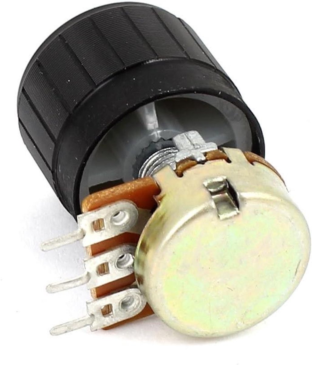 Draaipotentiometer - Audio regelaar - Volume aanpassen - Enkel lineair type - 10K ohm - Metaal