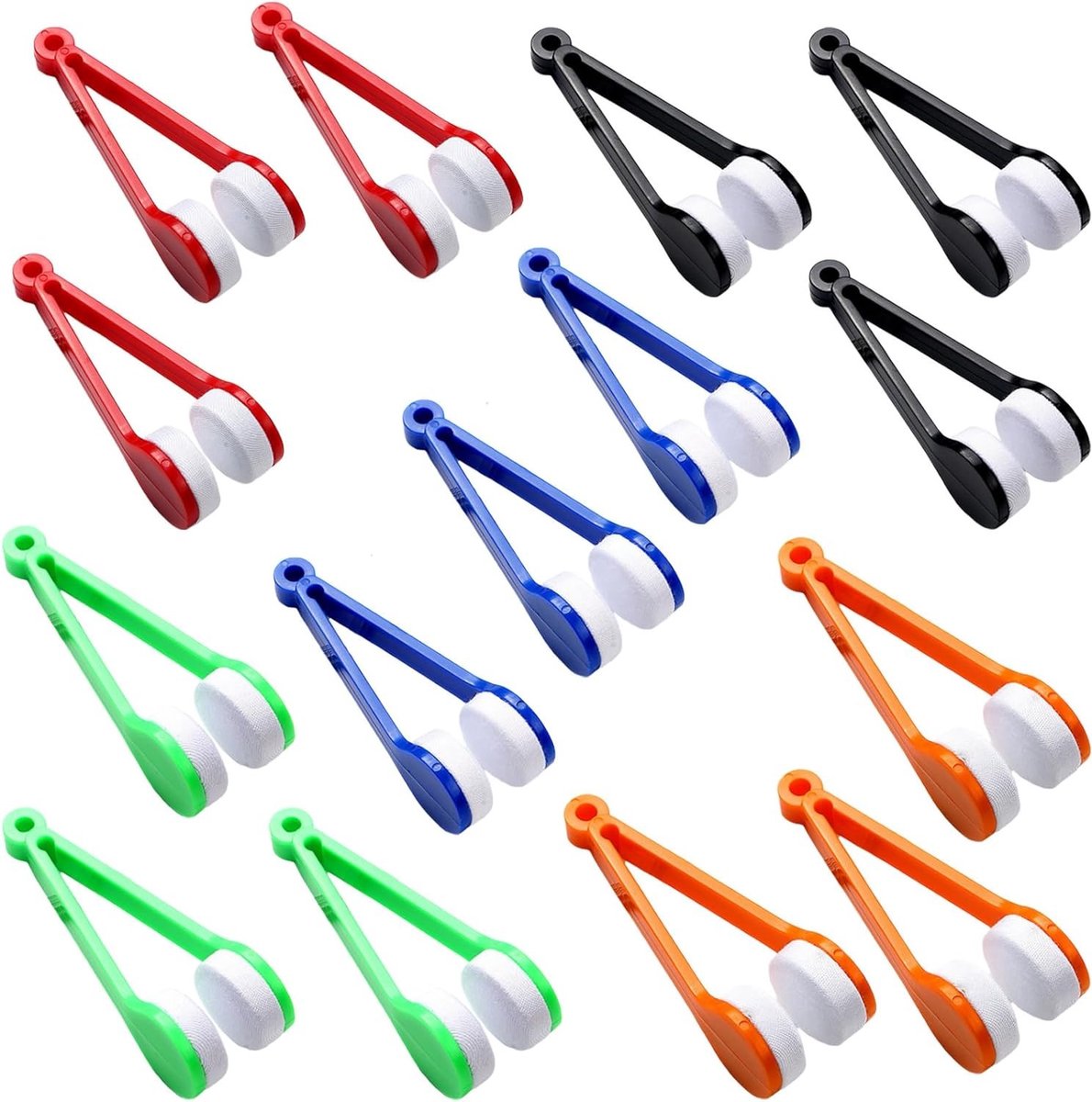 Set van 15 Reinigingsborstels voor Zonnebrillen en Brillen, Mini Microvezel Borstels in 5 Kleuren, Perfect voor Schoonmaken en Onderhoud