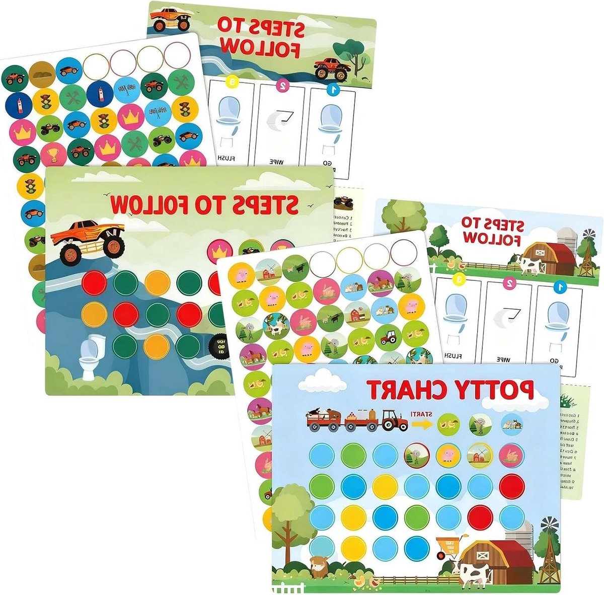 Zindelijkheidstraining Grafiek - Potje Training - Kinderen Leren - Interactieve Beloningen - Stickers Inclusief - Meerkleurig