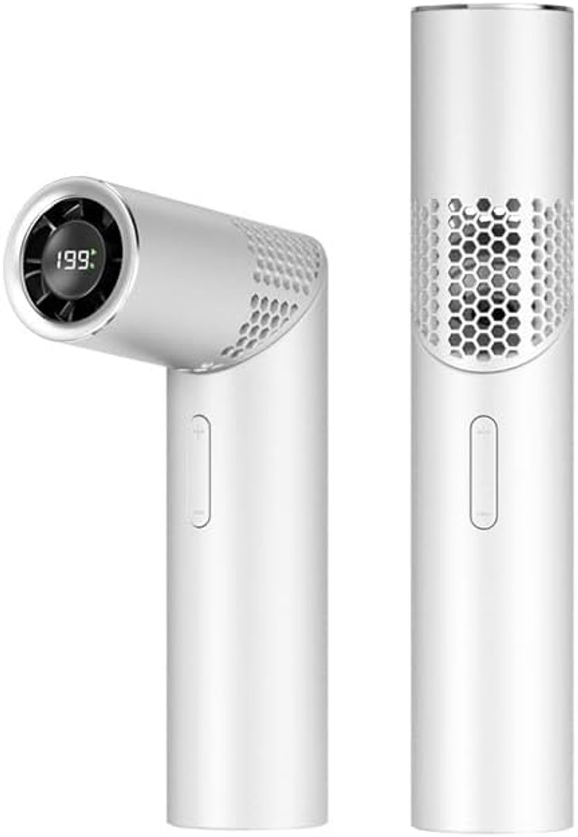 VHV - Handventilator 3000mAh USB-C oplaadbaar met display 1-199 standen voor reizen strand kantoor en outdoor