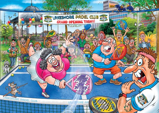 Wasgij Original 49 - Paniek op de padelbaan! - 1000 stukjes
