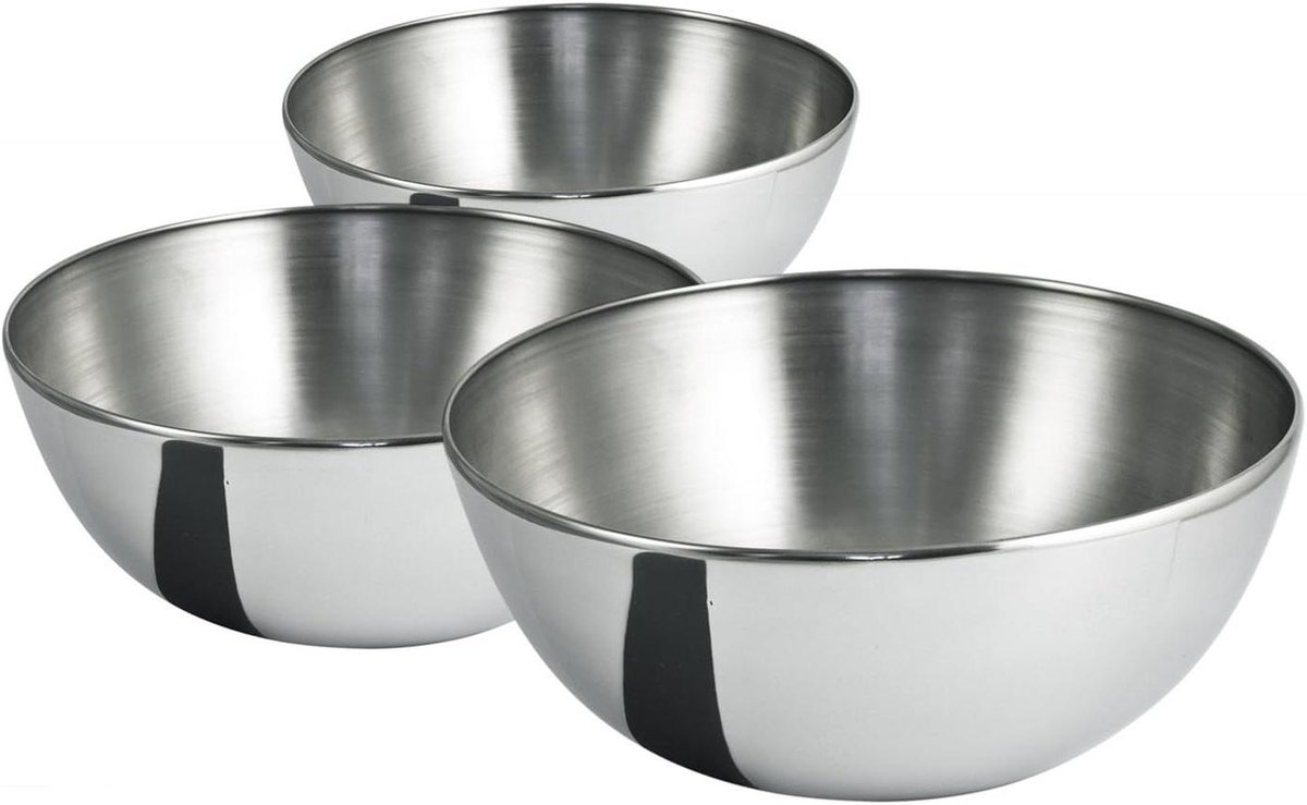 Dienblad Set - Borden Set - Dagelijks Gebruik - Roestvrij Staal - 3 Delig - Zilver