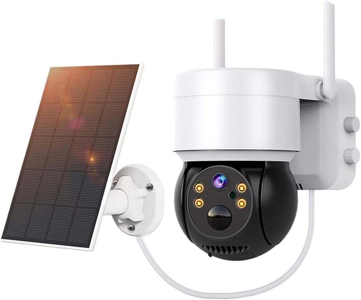 Zonnecamera Buiten - Wifi Camera - Huis Beveiligen - PTZ Bewegingsdetectie - 1080P HD - Wit