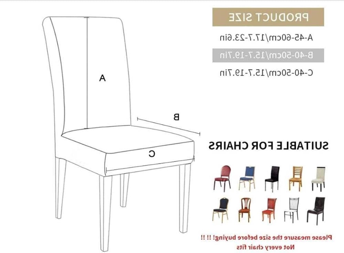 Stoelhoezen - Meubelbeschermers - Eetkamer Decoratie - Rekbaar Materiaal - Set van 2 - Geel