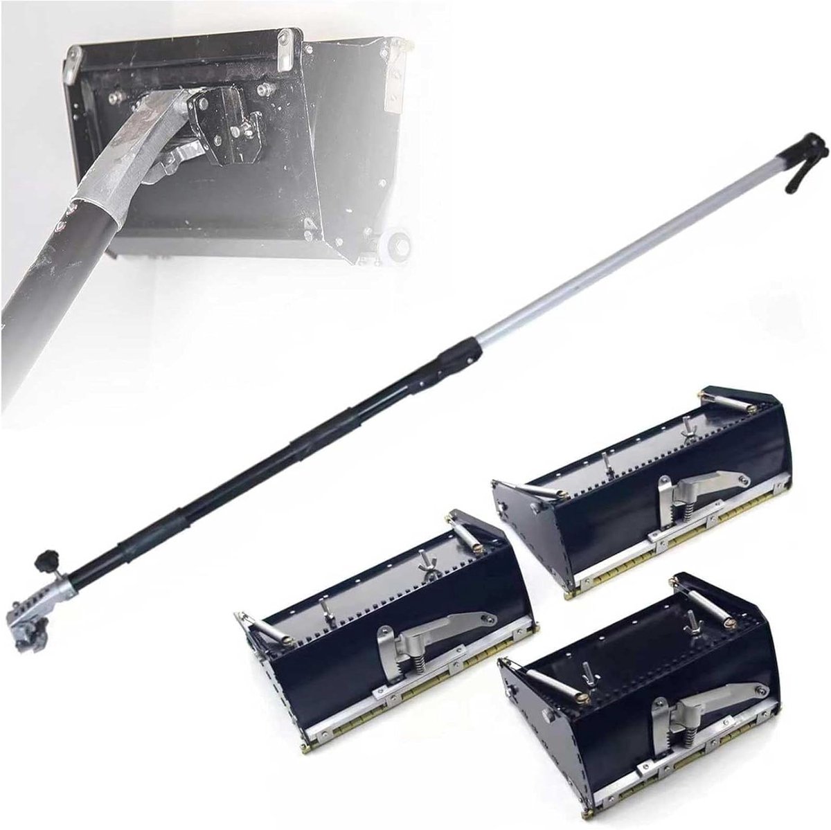 Gipsplaten Afwerking Gereedschap - Stukadoors Machine - Gladde Muur Oppervlakken - Verstelbare Telescoopstang - 98-160 cm - Zilver
