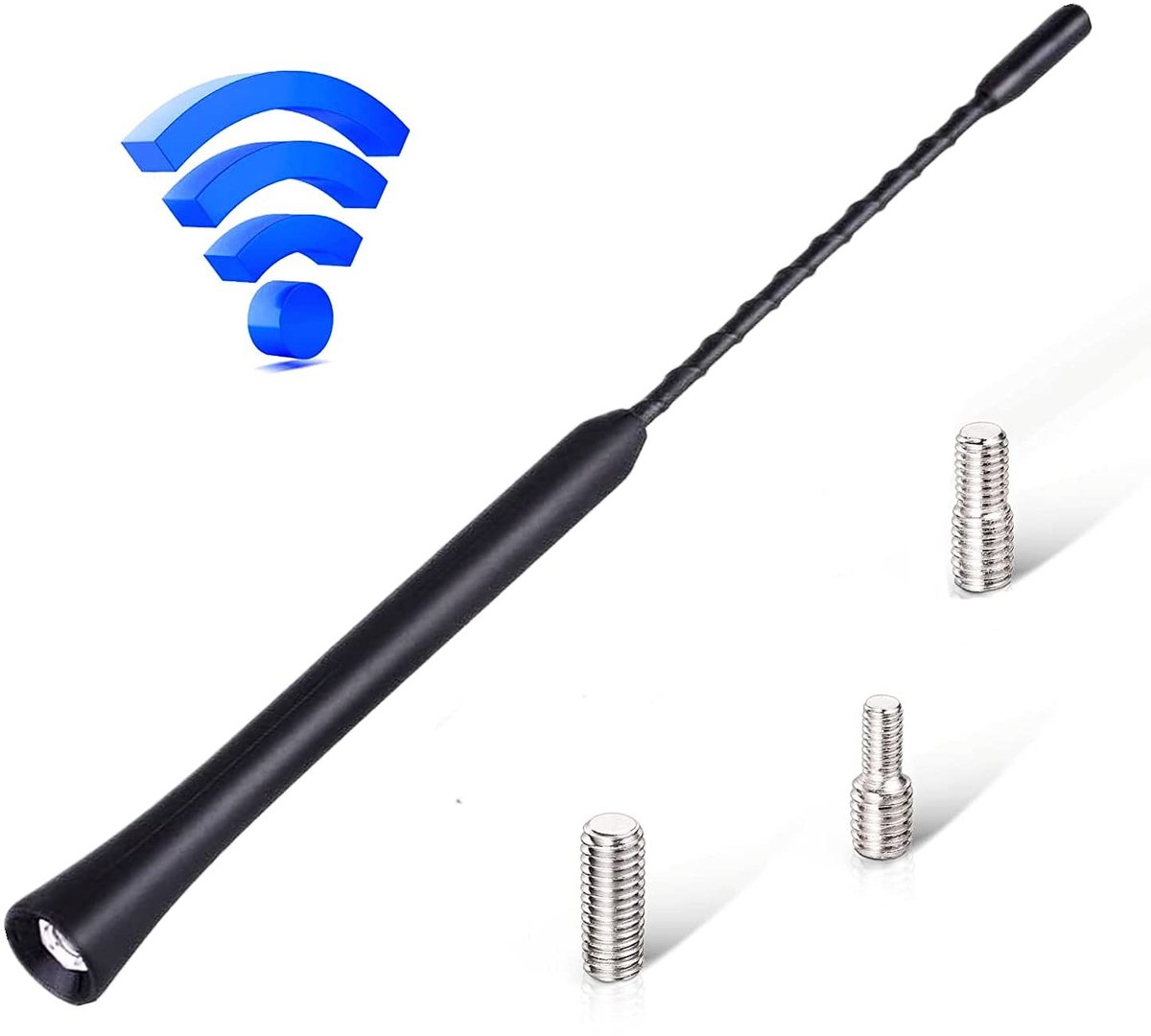 Dailygoods - Dailygoody - Autoradio-antenne - Universele vervangbare antenne - Ruisbestendig - 9 inch formaat - Hoogwaardig rubber en aluminium - Geschikt voor de ...