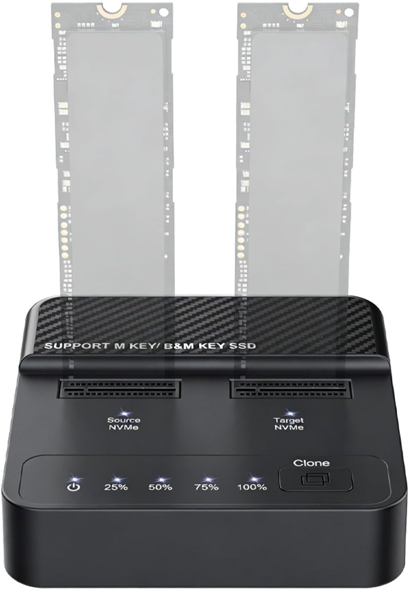 Dailygoods - M.2 NVMe & SATA Docking Station met Offline Clone Functionaliteit