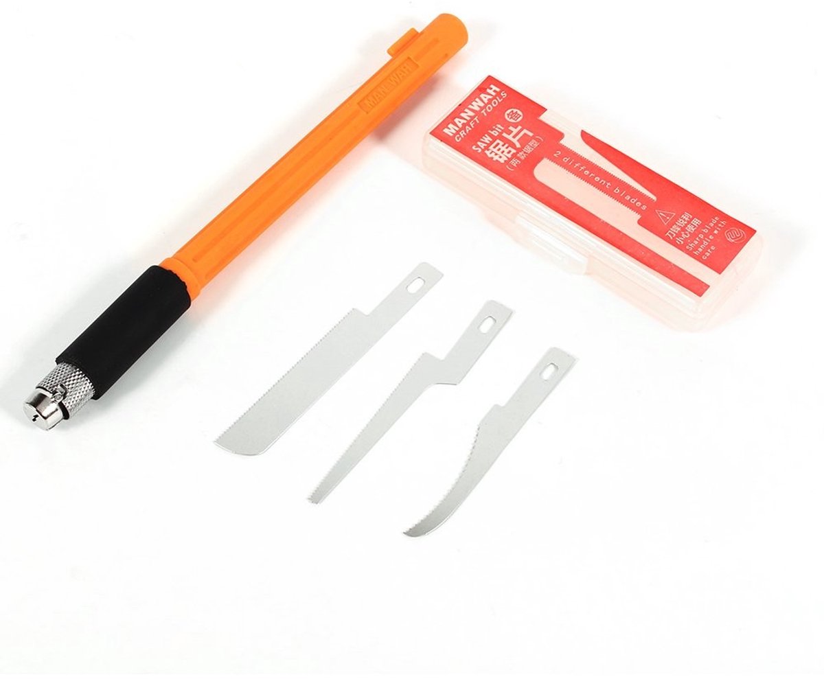 Dailygoods - Dailygoody - Exquise Hobby Mini Saw Kit - Multifunctionele Craft Blade - Oranje - Lichtgewicht - Handige DIY Tools - Geschikt voor metaal - Hobby Razo..