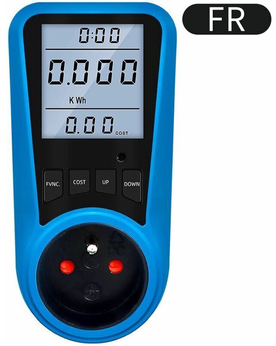 Digitale ampèremeter - Europese standaardstekker - AC-voltmeter - Energietester - Standaardstekker