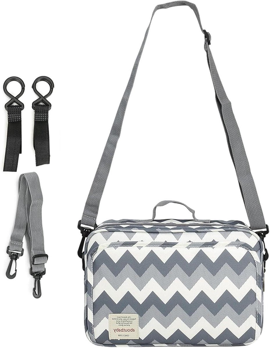 Kinderwagen Organizer - Opbergtas Buggy - Baby Benodigdheden - Veelzijdig Bruikbaar - 29 cm Breed - Zwart