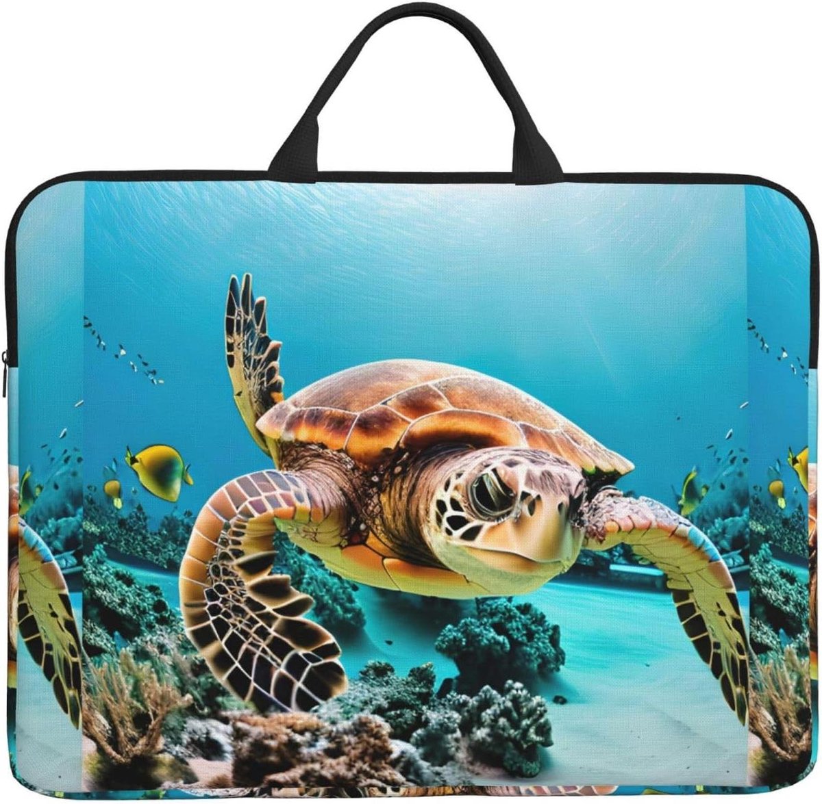 Laptophoes - Computertas - Dagelijks Reizen - Dikke Parel Katoen - 14 inch - Zwart