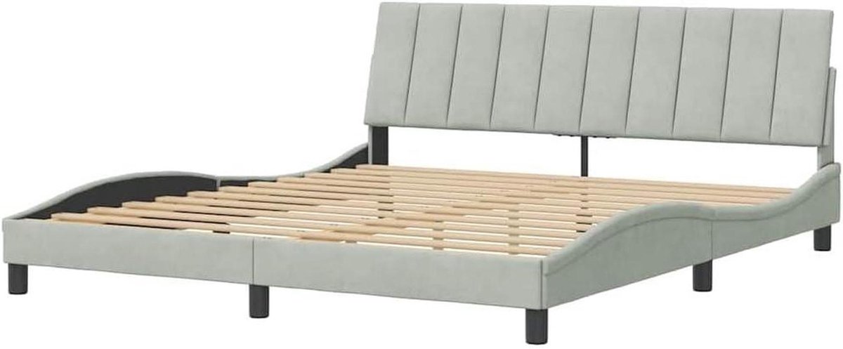 Bedframe met hoofdeinde - Slaapkamer meubel - Goede nachtrust - Zacht fluweel - 180x200 cm