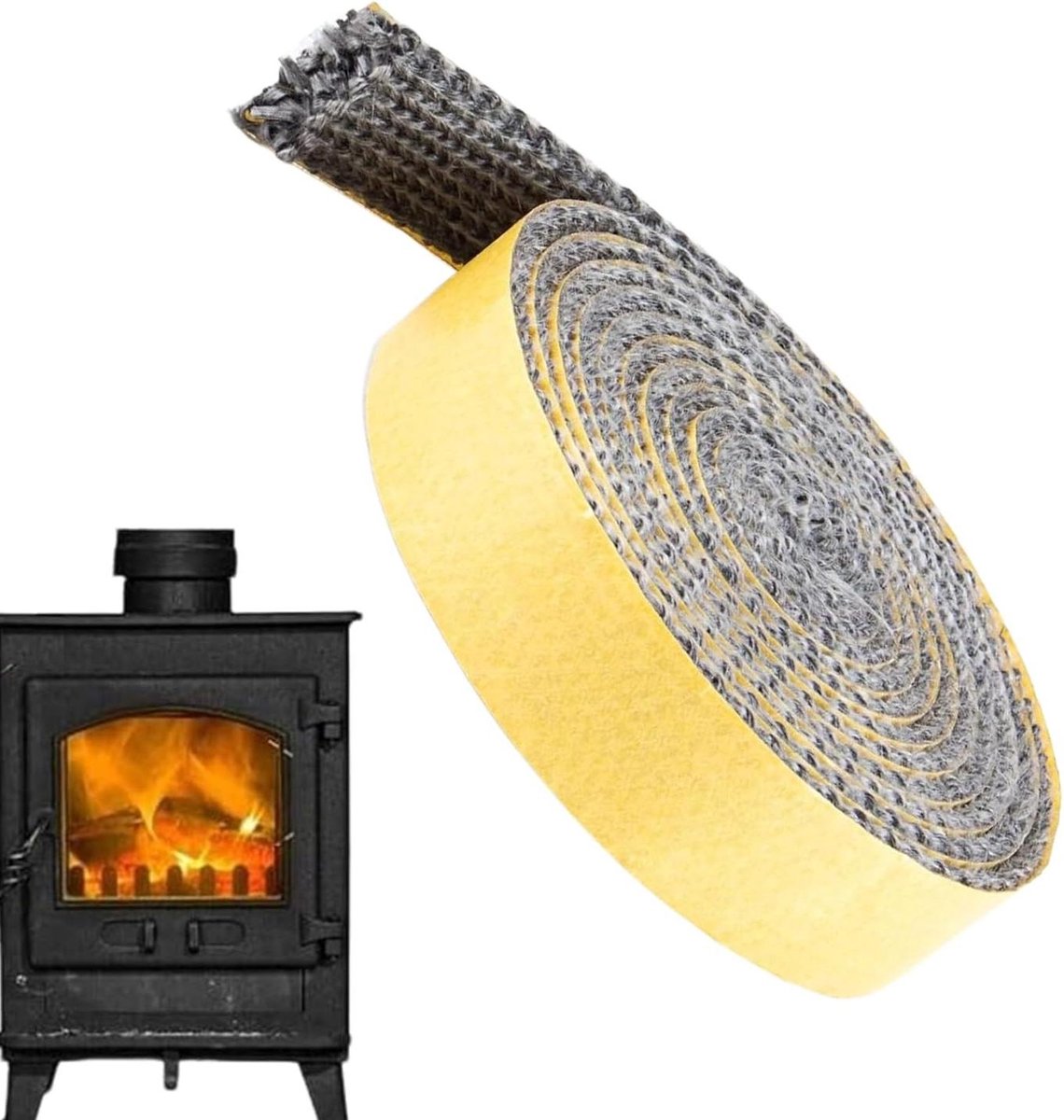 Haardkussens - Afdichtingsband - Isolatie Verwarming - Hoge Temperatuur - 400x1.2x0.3cm