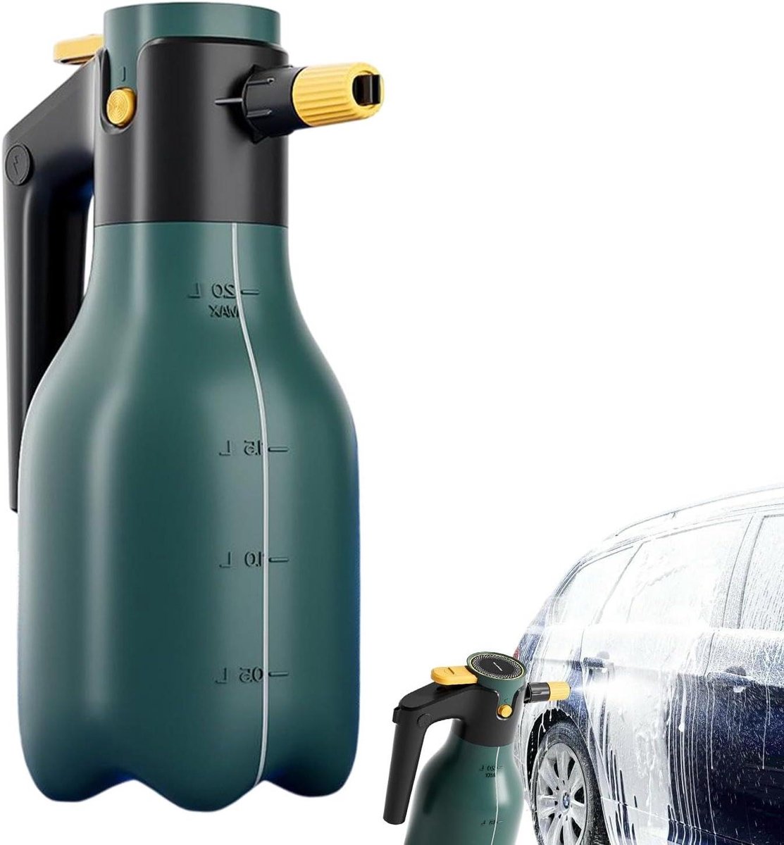 Schuimsproeier - Zeepdispenser - Auto reinigen - Elektrisch opladen - 2L Capaciteit - Wit