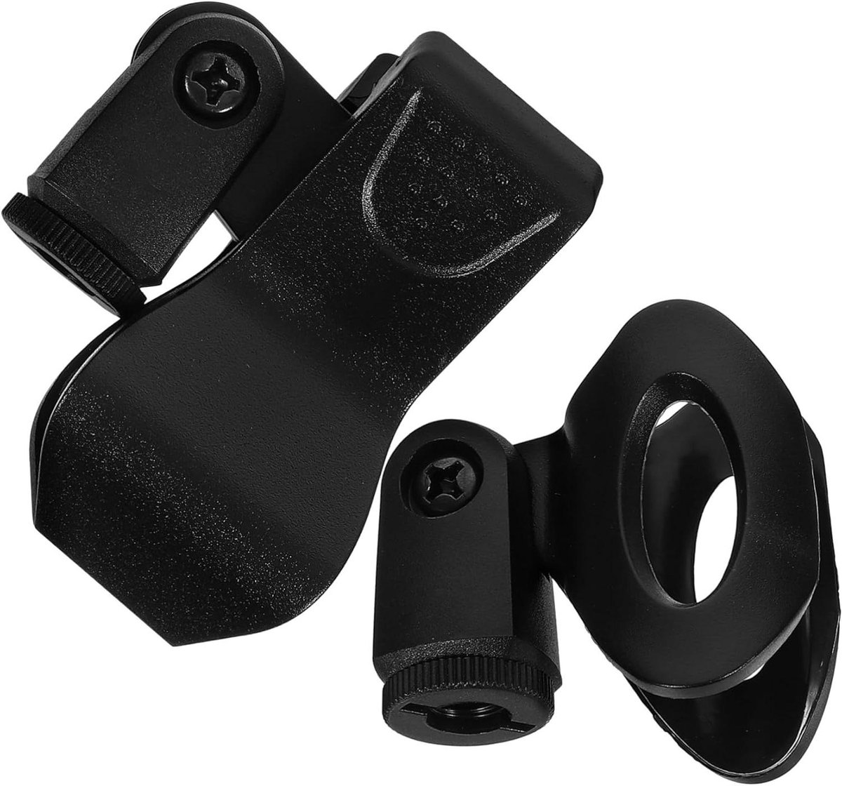 Microfoon Clips - Microfoon Houders - Optredens Opnames - Robuuste Constructie - 2 Stuks - Zwart