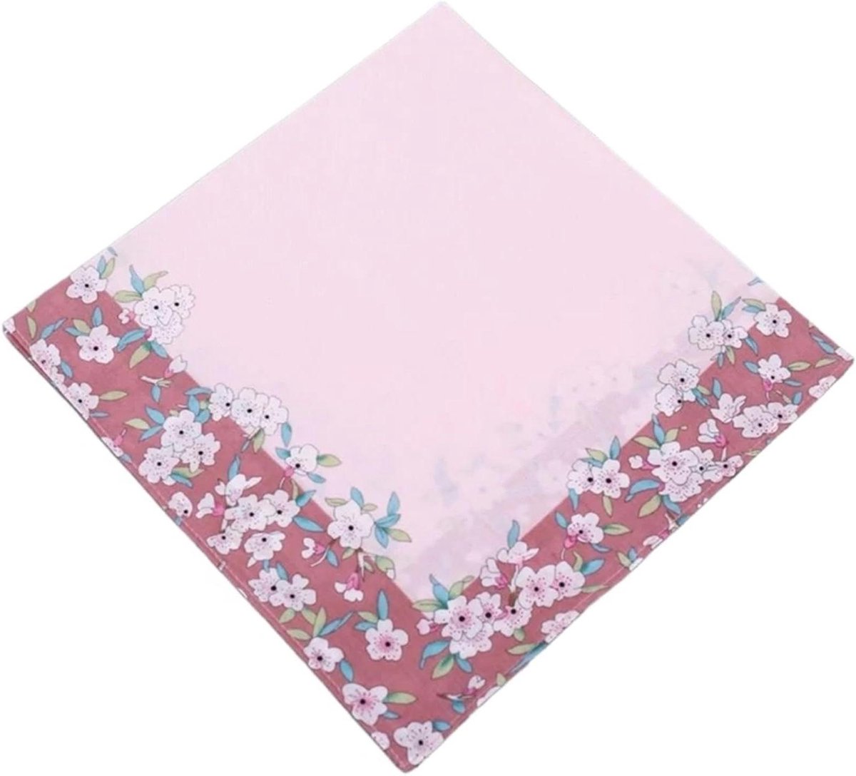 Zakdoeken Dames - Zakdoek Set - Dagelijks Gebruik - Bloemenprint Design - 3 Stuks - Meerdere Kleuren