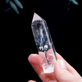 Natuurlijke Genezing Kristal - Wand Facet Punt - Meditatie Reiki - Verhoogt Positieve Energie - 100 Gram - Helder