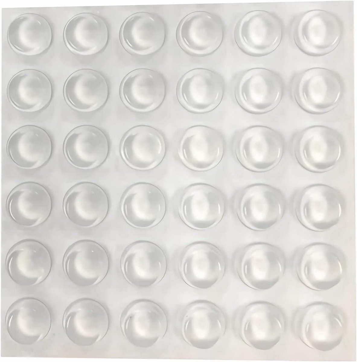 Transparante Elastische Beschermbuffer voor Meubels en Deuren - Geluids- en Impactabsorptie, 36 Stuks (15 x 15 x 3 mm) voor Kasten en Toetselpanelen
