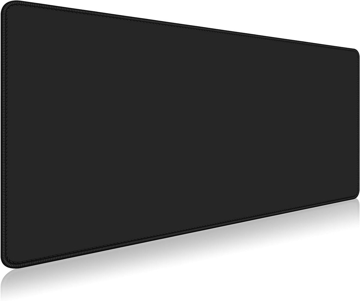 Grote Gaming Mouse Pad, Uitgebreide Desk Pad met Waterdichte en Antislip Onderkant, 60 x 30 cm, Ideaal voor Laptop en Kantoorgebruik, Zwart