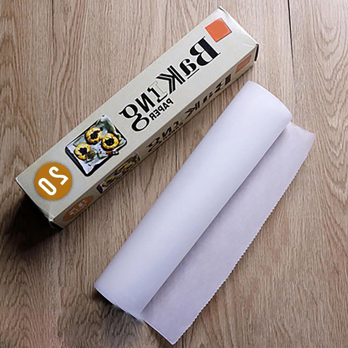 Bakpapier - Ovenpapier - Bakken en Grillen - Niet-klevend - 20m x 30cm - Natuurlijk