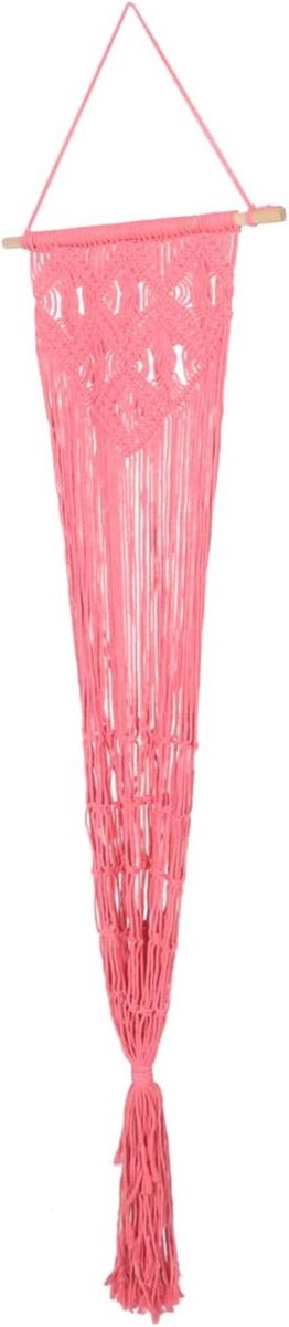 Speelgoed Hangmat - Opberger Knuffels - Kinderkamer Organiseren - Handgeweven Design - 137 cm - Roze
