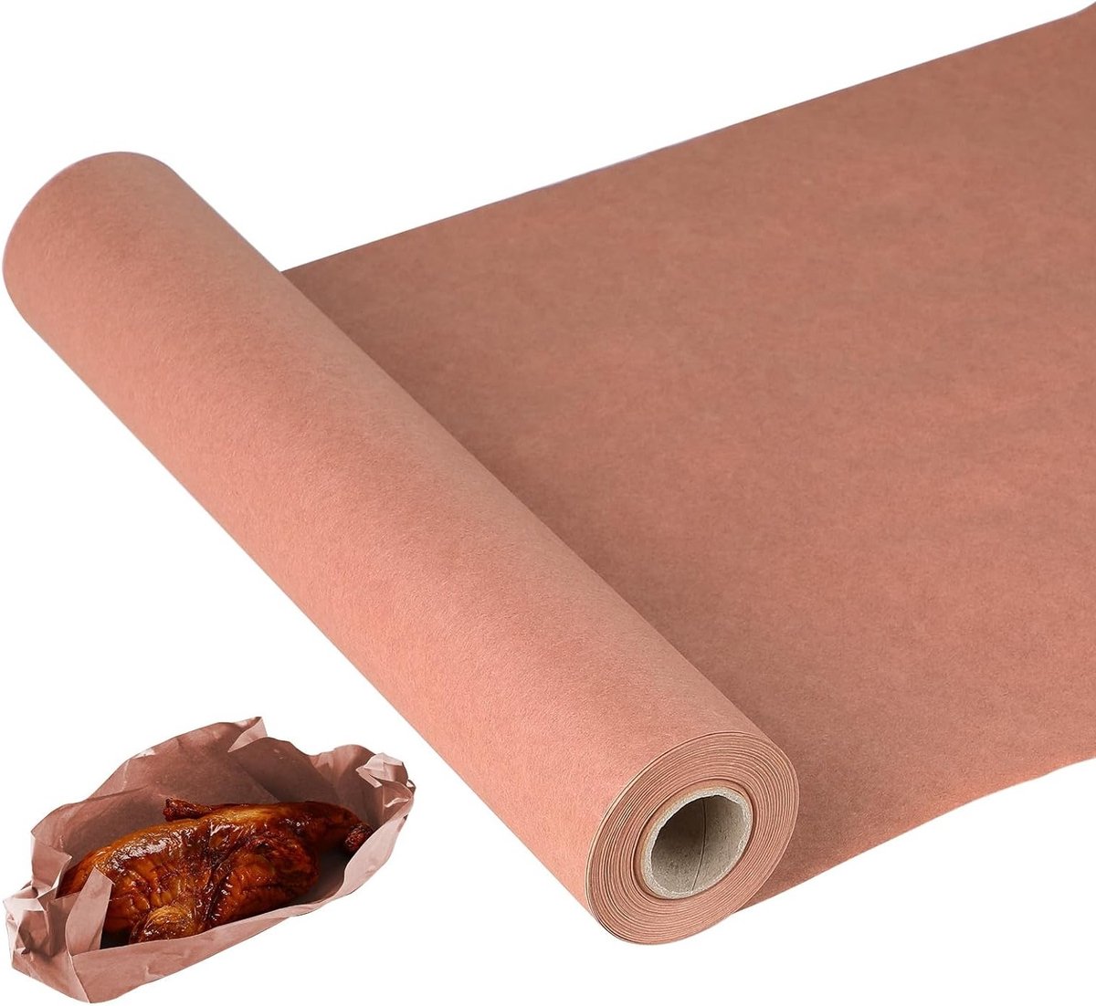 Kraftpapier voor BBQ en Vlees, 31cm x 20m Roze Butcher Paper, Voedselveilig, Ideaal voor Grillen en Roken van Vlees en Vis