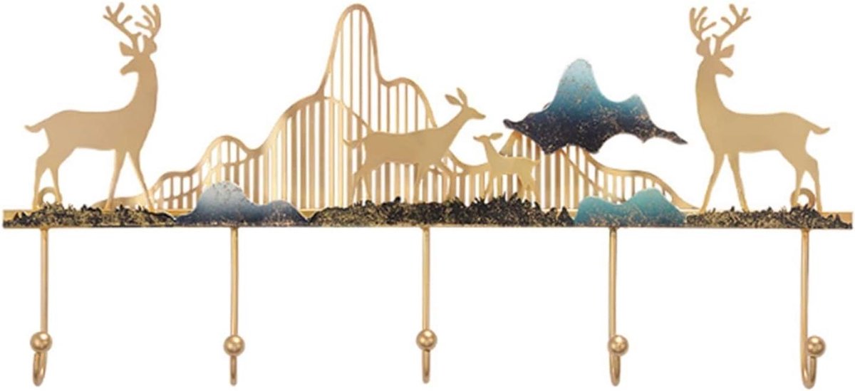 Wandkapstok Haken - Decoratieve Ophangers - Ruimte Organiseren - Uniek Herten Design - 60