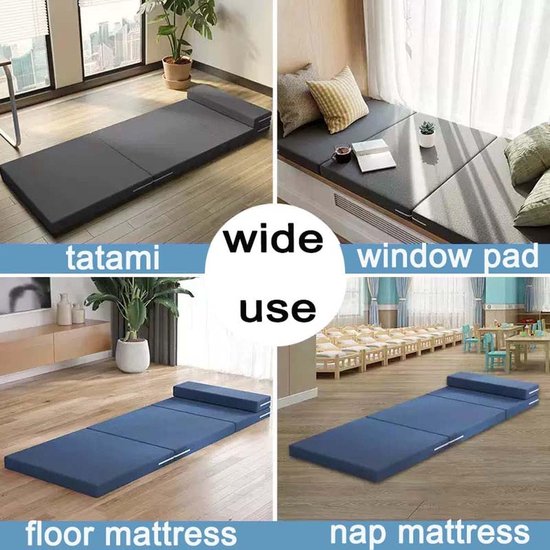 Draagbare Matras - Opvouwbaar Slaapbed - Gasten Ontvangen - Ruimtebesparend Ontwerp - 200 cm Lengte - Donkergrijs — afbeelding 3