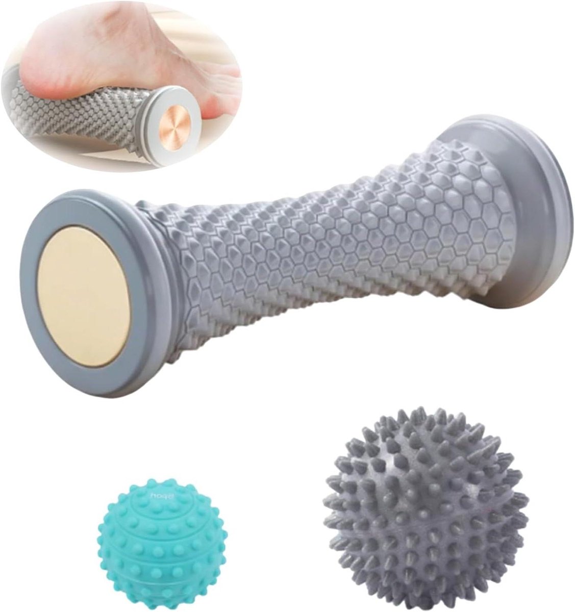 Massageballen set - Egelballen - Spierontspanning - Drie stuks - Verschillende maten - Zwart