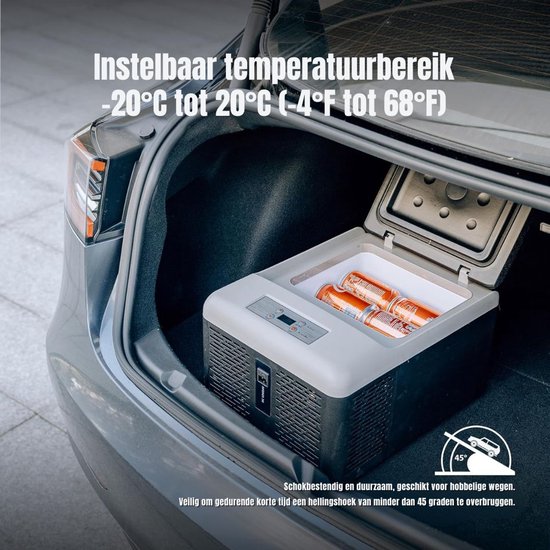 KAD® Koelbox Elektrisch 12V/24V/230V - Compressor Koelbox voor Auto & Camping - Compacte Mini Koelkast - Zwart - 32cm x 43cmx 26cm van Kad — afbeelding 3