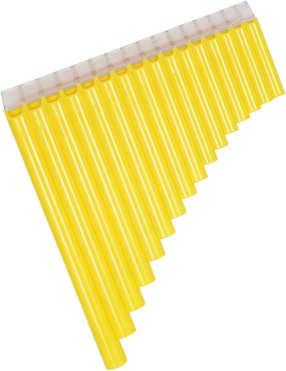 Panfluit Beginners - Hars Instrument - Muziek Leren - 16 Pijpen - 23 x 26 cm - Geel