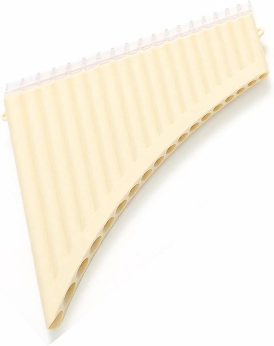 Panfluit - Muziekinstrument - Muziek Maken - 18 Pijpen - 25.5 cm Breed - Beige