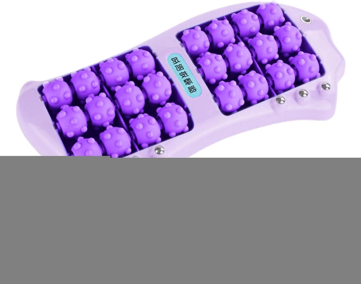 Voet Massageroller - Voetmassage Apparaat - Plantaire Verlichting - Dubbele Magneet Roller - 379 x 185 cm - Grijs